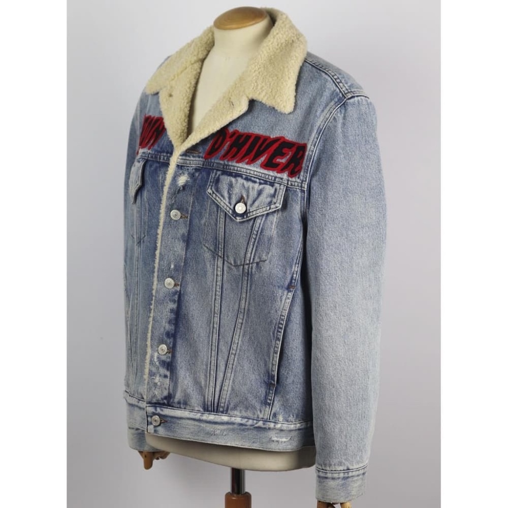 GUCCI Jardin D'Hiver Shearling Denim Jacket Size: IT42 - Picture 3 of 8